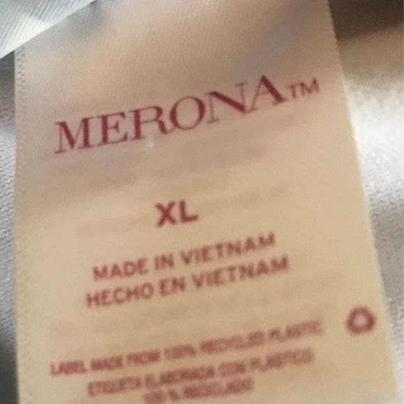 New With Tags Merona Blue Navy Teal White Checkered Swimsuit Bathing Suit XL - Picture 6 of 7